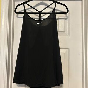 Women's Nike Dry Fit Training Tank Size XL Black/White Swoosh